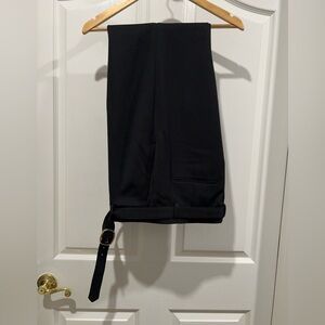 Lot of 2 Ann Taylor belted boot cut pants; Chico’s tan tailored slacks. Sz 12